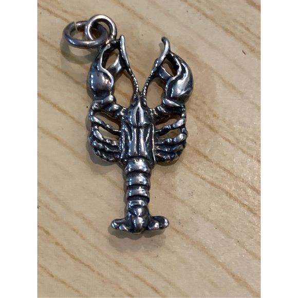 .925 Lobster Sterling Silver Jewelry Charm #seafood - Picture 1 of 4